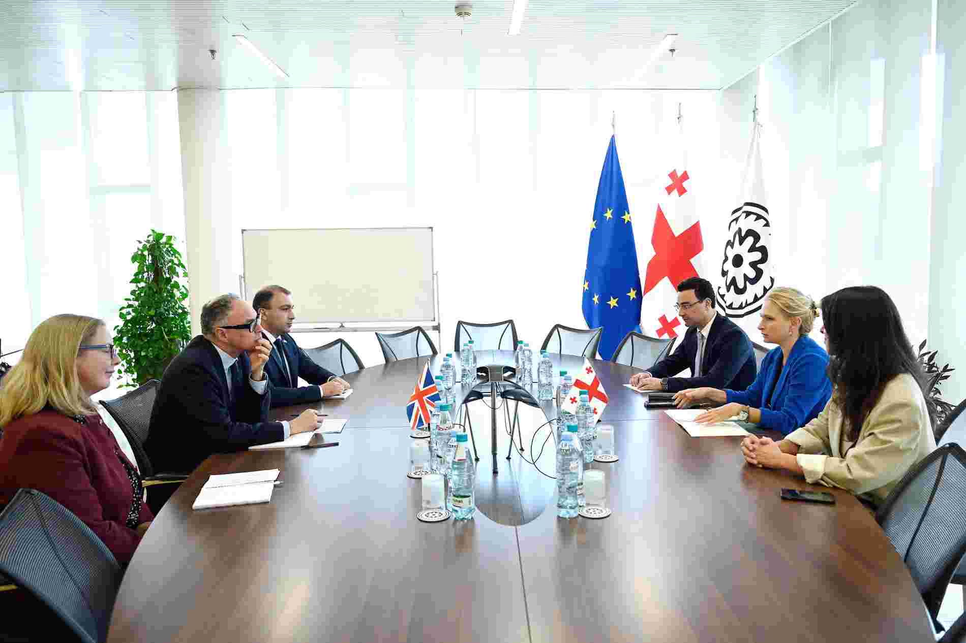 Natia Turnava Meets with British Ambassador Mark Clayton