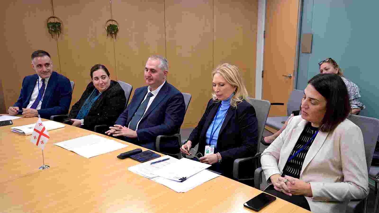 Natia Turnava and Lasha Khutsishvili Meet with IMF Executive Director Jeroen Clicq