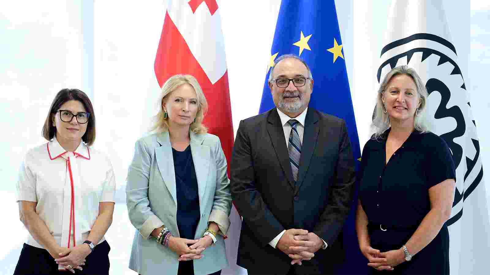 Natia Turnava and Nino Jeladze Meet with IMF Mission Members from the Caucasus, Central Asia, and Mongolia Regional Capacity Development Center